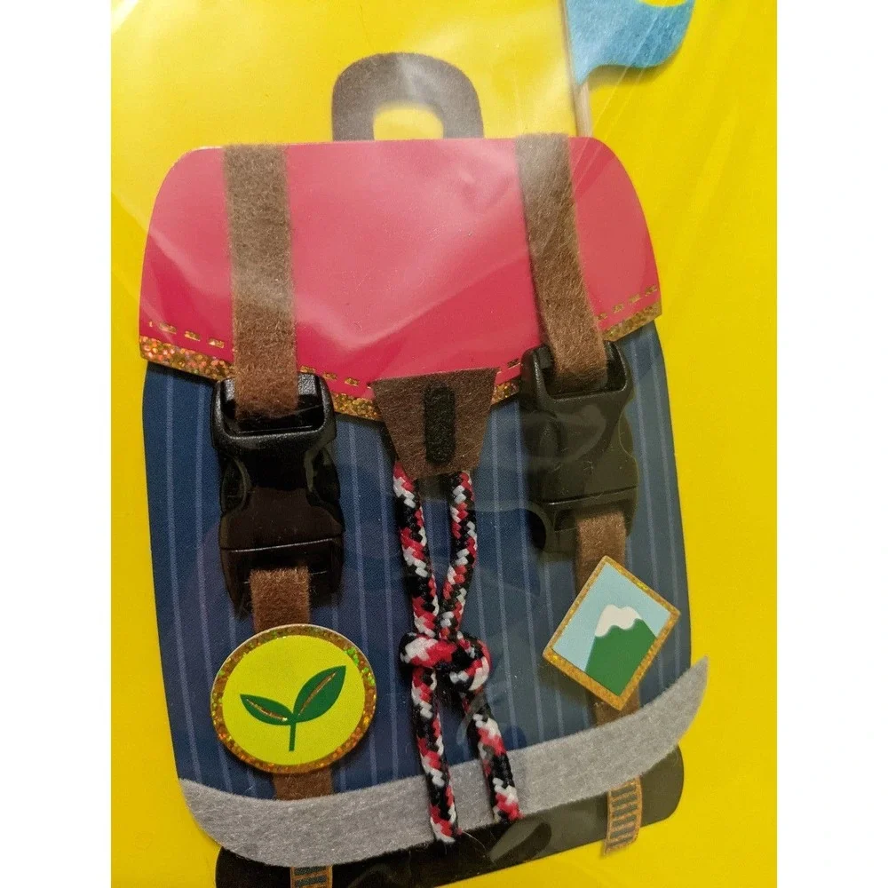 4/$20 Burgoyne Blank Happy Birthday Greeting Card backpack buckle travel 3d